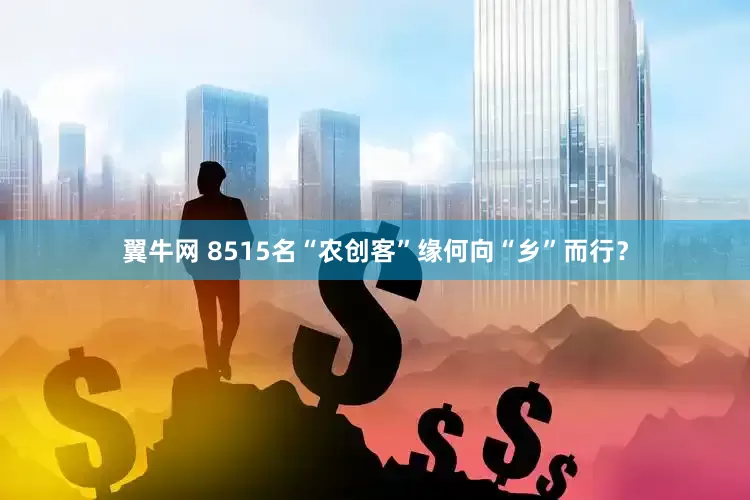 翼牛网 8515名“农创客”缘何向“乡”而行？